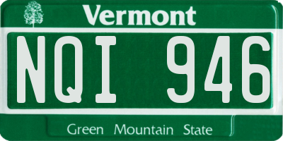 VT license plate NQI946