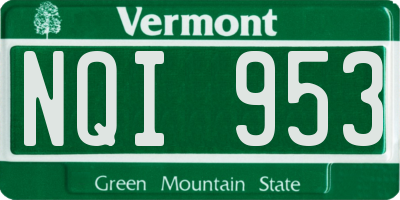 VT license plate NQI953