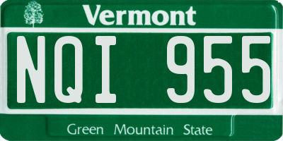 VT license plate NQI955