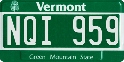 VT license plate NQI959