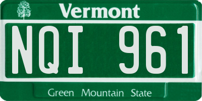 VT license plate NQI961