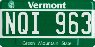 VT license plate NQI963