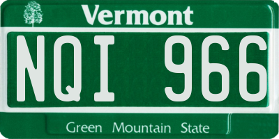 VT license plate NQI966