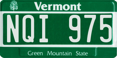 VT license plate NQI975