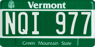 VT license plate NQI977