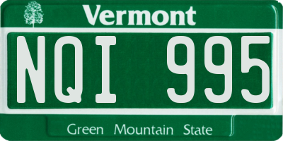 VT license plate NQI995