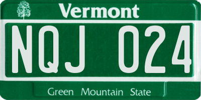 VT license plate NQJ024