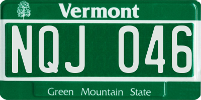 VT license plate NQJ046