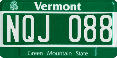 VT license plate NQJ088