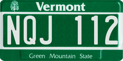 VT license plate NQJ112
