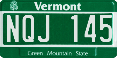 VT license plate NQJ145
