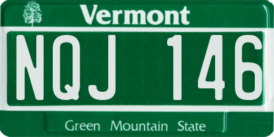 VT license plate NQJ146