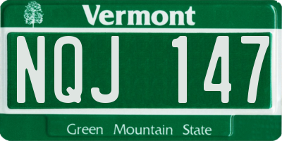 VT license plate NQJ147