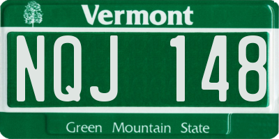VT license plate NQJ148