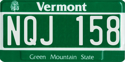VT license plate NQJ158