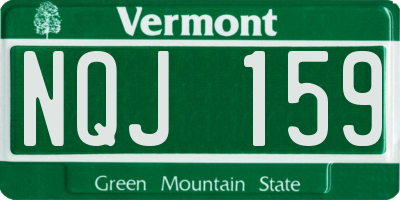 VT license plate NQJ159
