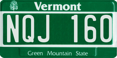 VT license plate NQJ160