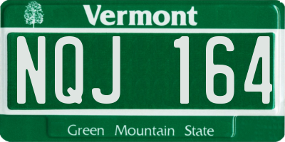VT license plate NQJ164