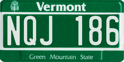 VT license plate NQJ186
