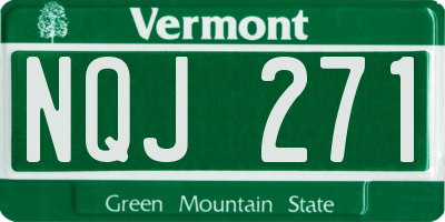 VT license plate NQJ271