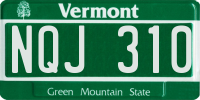 VT license plate NQJ310