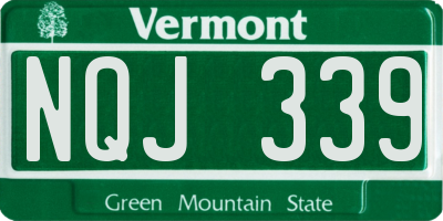 VT license plate NQJ339