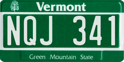VT license plate NQJ341