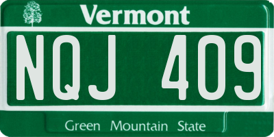 VT license plate NQJ409
