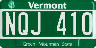 VT license plate NQJ410