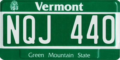 VT license plate NQJ440