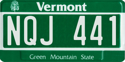 VT license plate NQJ441