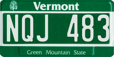 VT license plate NQJ483