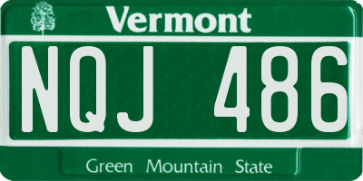 VT license plate NQJ486