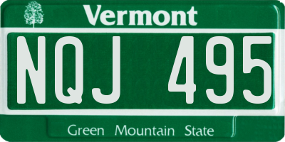 VT license plate NQJ495
