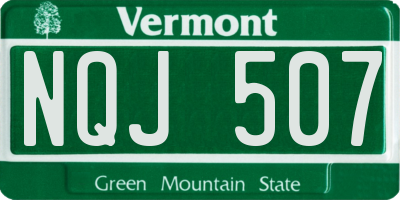 VT license plate NQJ507