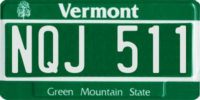 VT license plate NQJ511
