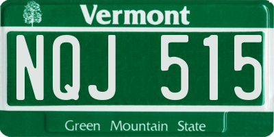 VT license plate NQJ515