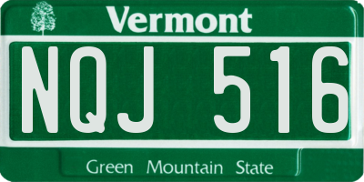 VT license plate NQJ516