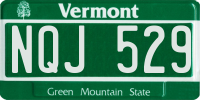 VT license plate NQJ529