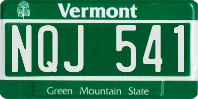VT license plate NQJ541