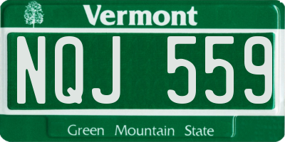 VT license plate NQJ559