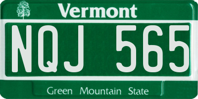 VT license plate NQJ565
