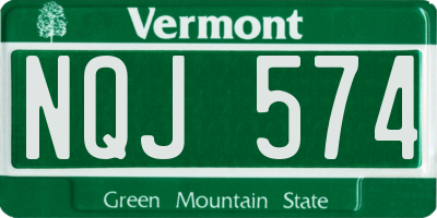 VT license plate NQJ574