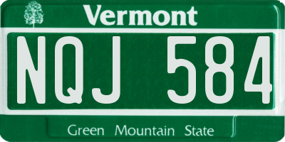 VT license plate NQJ584