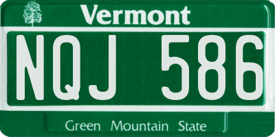 VT license plate NQJ586