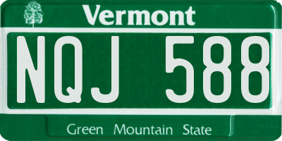 VT license plate NQJ588