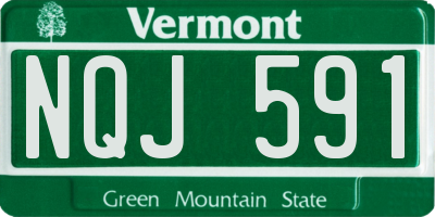 VT license plate NQJ591
