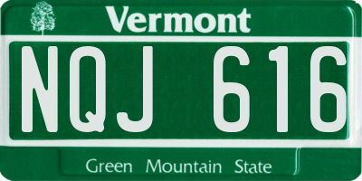 VT license plate NQJ616