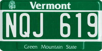 VT license plate NQJ619