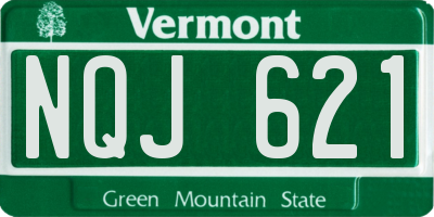 VT license plate NQJ621